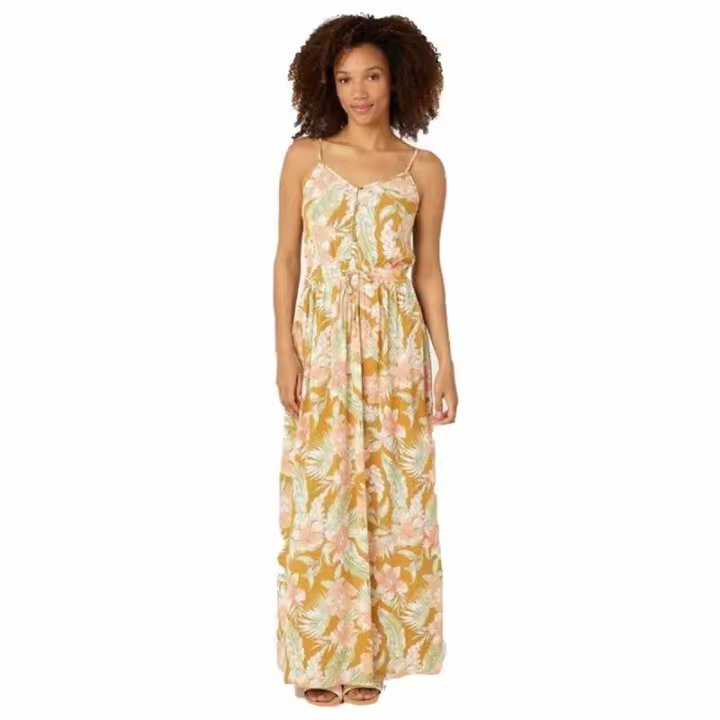 Vestido Rip Curl Always Summer Amarillo Coral - 1
