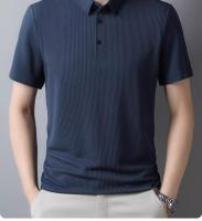 Camisa Polo De Verano Para Hombre Con Cuello Redondo Solido Camiseta De Negocios Transpirable Corta Cuello En V Talla Única - details 16