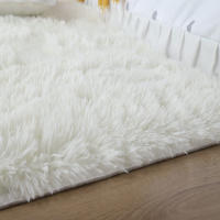 Carpetas Suaves De Pelo Negro Para Sala De Estar Y Dormitorio Alfombra Moderna Para Hogar Decorativa Para Pisos Y Camas - details 8
