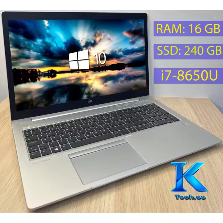HP EliteBook 850 G5 portátil ordenador barato / procesador i7-8650U/16GB RAM /240GB SSD/Intel HD Graphics/ pantalla 15.6" pulgadas FHD - 1