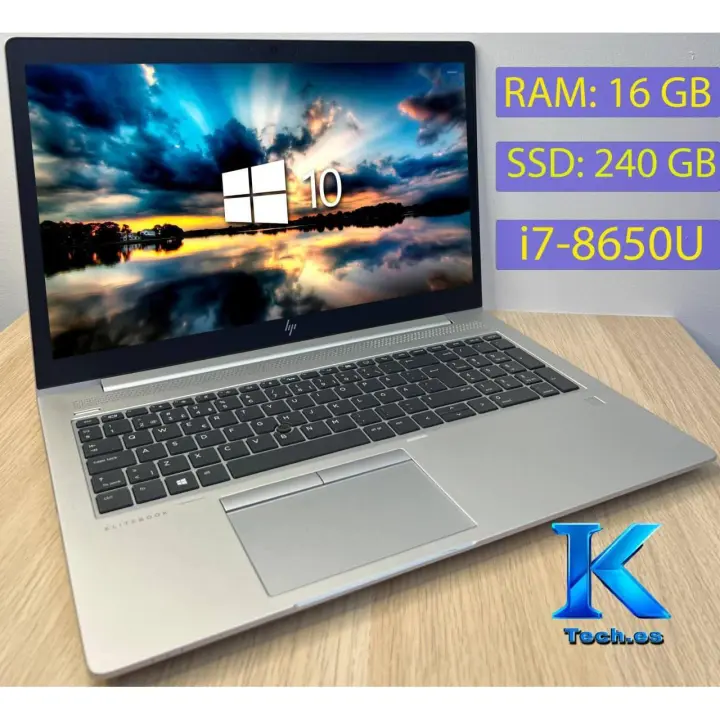 HP EliteBook 850 G5 portátil ordenador barato / procesador i7-8650U/16GB RAM /240GB SSD/Intel HD Graphics/ pantalla 15.6" pulgadas FHD - 1