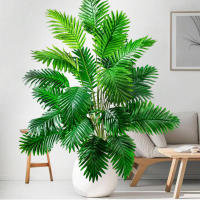 Gran Árbol De Palma Artificial 52-125cm Planta Falsa Verde De Plástico Para Decoración De Jardín Y Hogar Ramas De Palma Tropicales - details 1