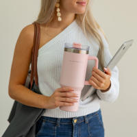 Flamingueo Vaso Termico - Taza Termo Acero Inoxidable Termo Cafe Para Llevar Bebidas Frías 24h y Calientes 10h Botella Termica 1,18 Litros - details 4