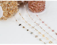 Cadena De Piedras De Cristal Natural Para DIY Joyería Hechas a Medida Cadena De Grava Natural Para Creación De Joyas - details 4