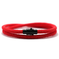 Nuevo Pulsera Minimalista Para Hombre Con Doble Capa De Cuerda Accesorio De Sobrevivencia Con Hebilla Magnética Regalo Para Novio - details 8