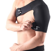SPOSAFE Soporte De Hombro Ajustable Para Gimnasio Deporte Cuidado Solapa De Espalda Protector De Malla Negra Para Hombres Y Mujeres - details 3