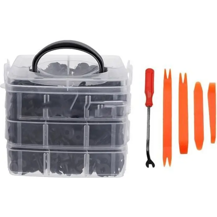 620 clips de Remache de plástico, protección de sujetadores de Remache de plástico, clips universales para paneles de Puertas de automóviles - 1