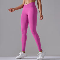 Leggings De Yoga Para Mujer Cintura Alta Levantamiento De Caderas Gimnasio Sin Costuras Pantalones De Deporte Fitness Running - details 42
