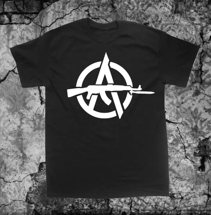 Camiseta Anarchy T-Shirt De Talla Grande Para Hombres Casual Estilo O-Neck Impresión De Activismo Guerra Clase Anarquismo Libertad Humana Fronte Animal Earth - 1