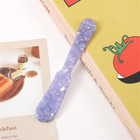 Cuchara De Postre Retro De Acrílico De Grado Alimenticio Con Patrón De Mármol Cortador De Queso Y Mermelada Para Helado Y Pasteles - details 15