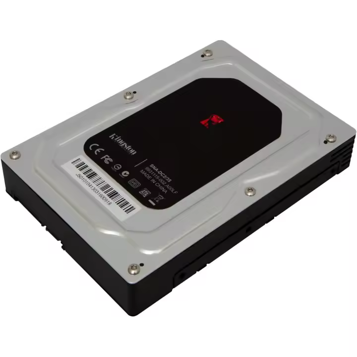 Kingston - Soporte de Unidad - SSD SATA 2,5 Plg. a 3,5 Plg. - SNA-DC2/35 Drivecarrier - Marco de Montaje - Negro - 1