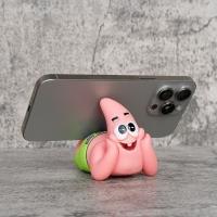 Figura De Anime Patrick Star 7cm Soporte Para Móvil Spongebob Squarepants Postura Prone Decoración De Escritorio Regalo Para Niños Y Adultos - details 2