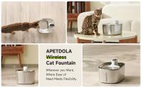 Fuente De Agua Inalámbrica Para Gatos Y Perros APETDOLA 4L Con Sensor Automático Dispensador De Agua Para Mascotas Accesorios Para Bebida De Animales - details 1