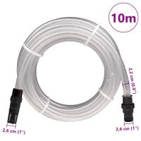 vidaXL Manguera de succión conectores de PVC transparente 1" 10 m PVC - details 7