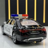 Modelo De Coche De Aleación 1/32 S680 Policial Con Luz Y Sonido Función Retroceso Pull Toy Para Niño Colección Regalos Metal Diecast Negro Blanco - details 6