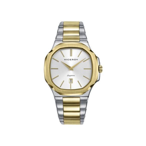 45111-87 - Reloj Viceroy 45111‑87 Hombre Acero Bicolor Elegante | Pulsera y Caja 41 mm Reloj Viceroy 45111‑87 de hombre en acero bicolor con bisel dorado, esfera blanca y caja de 41 mm. Estilo elegante con movimiento d