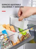 Juego De 4 Divisores Transparentes Para Nevera Retráctiles Clip Para Puerta Lateral De La Nevera Organizador De Alimentos Y Botellas Para Cocina - details 3