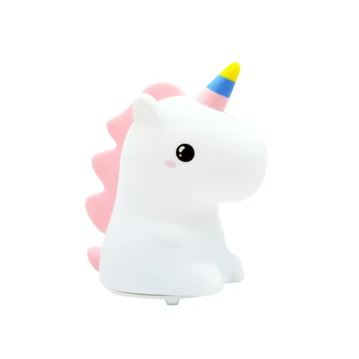 Lámpara Nocturna De Silicona Unicornio Para Niños Luz LED Recargable Por USB Decoración De Habitación Animales De Peluche Regalo Para Niños - 1