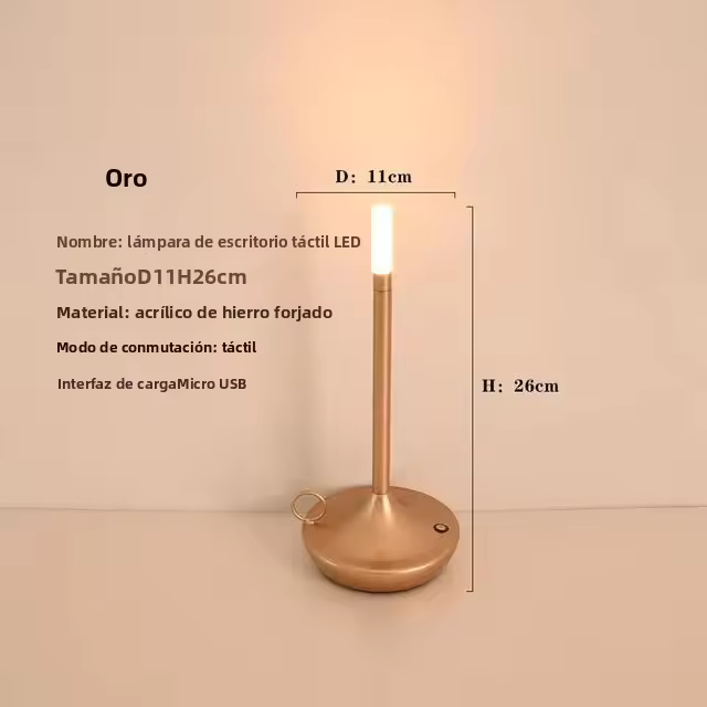 Lámpara De Mesa LED Táctil Recargable Para Camping Impermeable Con Luz Cálida Como Vela Creando Un Ambiente De Comedor - 1