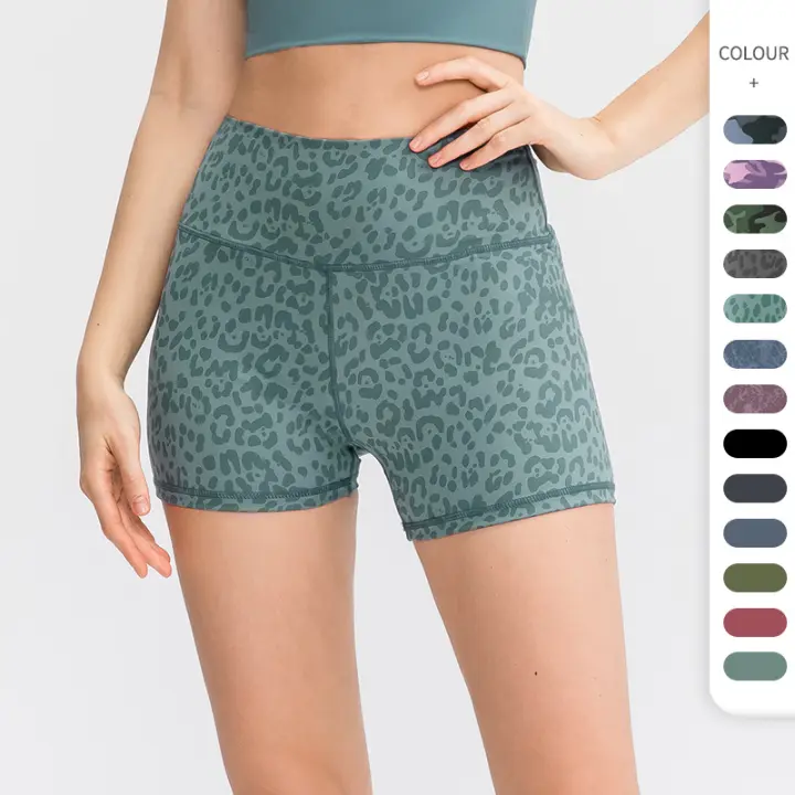 Pantalones cortos de Yoga para mujer, pantalones de camuflaje, cintura alta, ajustados, para gimnasio, Fitness, correr, mallas deportivas, medias de secado rápido S M L XL 2XL - 1