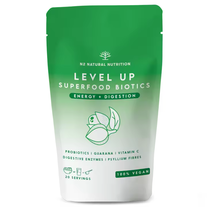 Probioticos y Prebioticos Intestinales con Enzimas Digestivas, Psyllium y Vitamina C. Ayuda contra las Digestiones Pesadas y el Estreñimiento. Refuerza la Microbiota. Vegano. N2 Natural Nutrition - 1