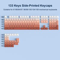 Keycaps De PBT Material 133 Teclas Perfil Cherry Gradiente Gris Sublimación Lateral Para Teclado Mecánico Romoral - details 2