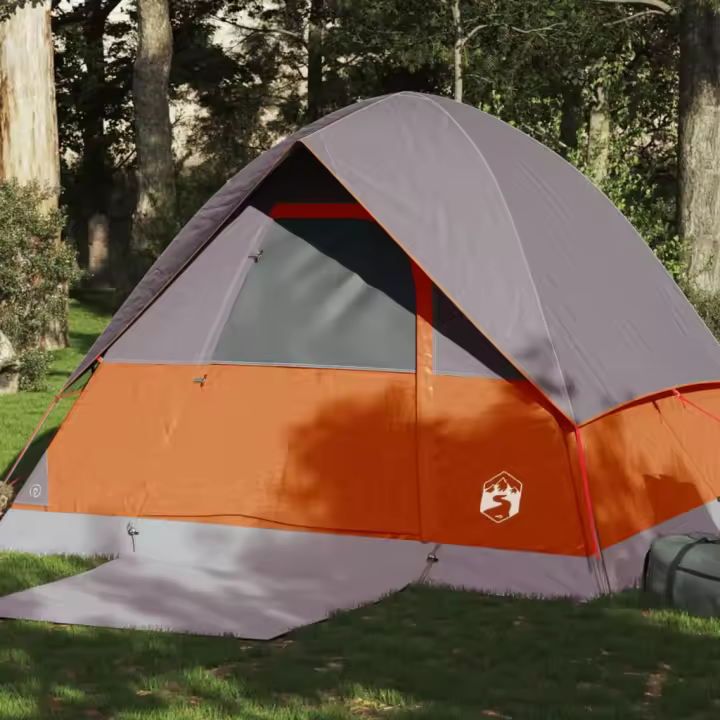 vidaXL Tienda de campaña iglú para 4 personas impermeable naranja - 1
