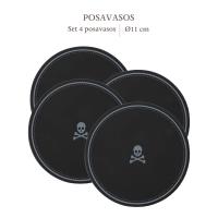Scalpers Home Set de 4 posavasos marrones Ø11cm - Accesorios para bebidas de diseño único, fabricados en poliuretano duradero y antideslizantes - Ideal para tu hogar - details 12