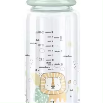 Biberão de vidro 240ml Kikka Boo Savanna Menta - 1