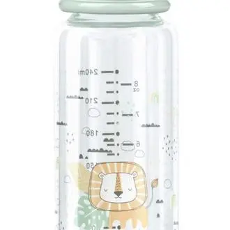 Biberão de vidro 240ml Kikka Boo Savanna Menta - 1
