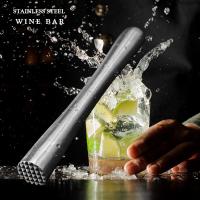 Varita De Mezcla Para Vino Cocktail Acero Inoxidable Muddler Martillo De Hielo Barra Herramienta Utensilio Para Bebidas Y Frutas - details 2