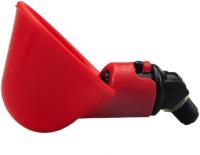 Alimentador automático de pollo/aves de corral de 6 paquetes con tazas de riego de plástico rojo - details 1