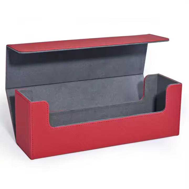 Caja De Almacenamiento Para Tarjetas De Juego PU Cuero Hold 600+ Tarjetas Dobladas, Adecuada Para Tarjetas MTG Y Deportivas - 1