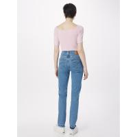 Levi's 724 High-Rise Slim Straight Stellar Stretch - Pantalones vaqueros Levis para mujer con roto o desgarro en pierna izquierda - details 1