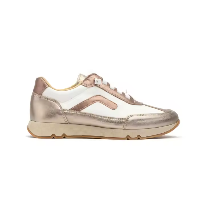 CBP | Zapatillas piel blanco y bronce|Mujer Piel Piel Piel acolchada - 1