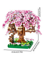 Juguete De Construcción De Bloques Arbolado De Cerezo Rosa Y Arcoíris Casa De Juegos Para Niños Y Niñas Edad Recomendada 6-12 Años Material ABS Sin Baterías Origen China - details 9