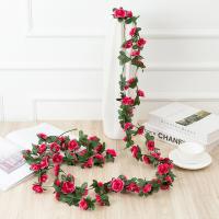 Guirnalda De Flores Artificiales Rosa 240CM Para Boda Decoración De Hogar Y Jardín Arco DIY Planta Falsa De Vínculo - details 3