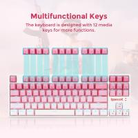 Teclado mecánico con cable Redragon K576W-GP DAKSA TKL de 87 teclas con tapas de teclas PBT degradado interruptor rojo - details 8