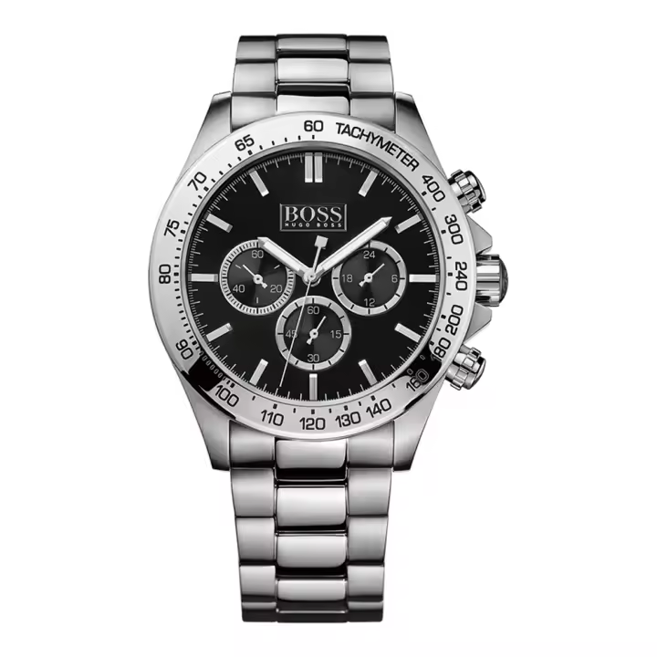 Reloj de Hombre HUGO BOSS 1512965, Esfera Negro de 44 MM + Caja de Regalo Elegante - 1
