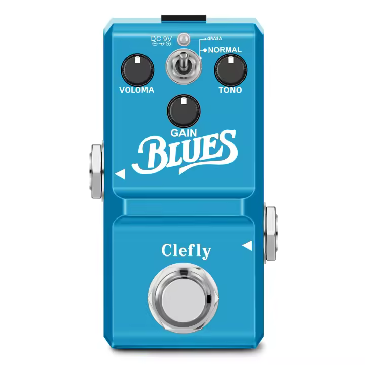 Pedal De Efectos De Guitarra Clefly Super Mini Nano Blues Mood Overdrive Estilo Blues 2 Modos Normal/Fat True Bypass Caja De Metal Completa - 1