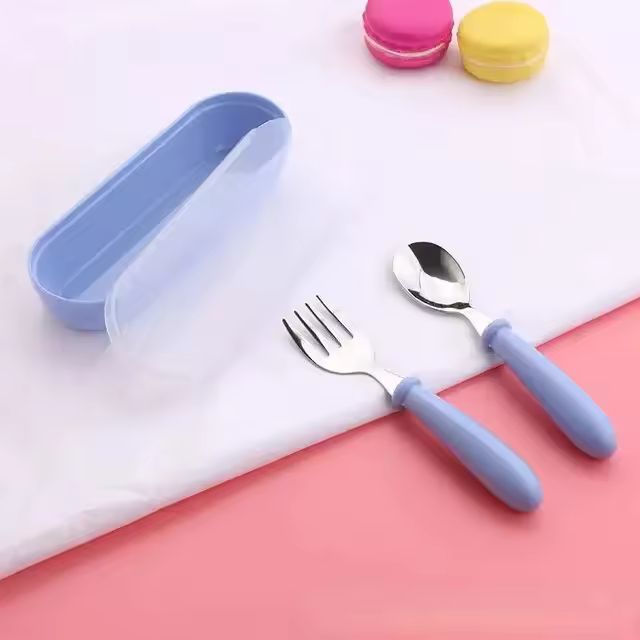 Juego De Comedor Para Bebés Con Cuchillo Tenedor Y Cuchara De Acero Inoxidable Utensilios Infantiles De Dibujos Animados Para Niños - 1