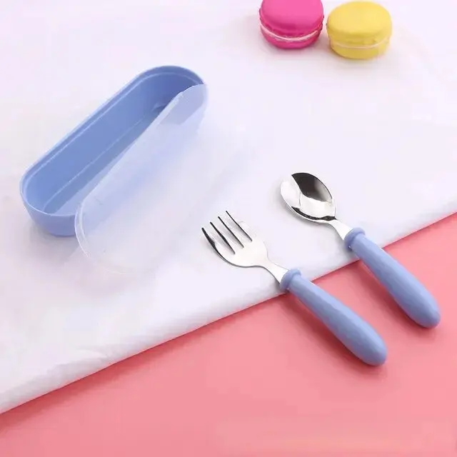 Juego De Comedor Para Bebés Con Cuchillo Tenedor Y Cuchara De Acero Inoxidable Utensilios Infantiles De Dibujos Animados Para Niños - 1