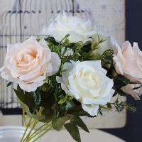 Flores Artificiales De Seda Naranja Rosa Para Decoración De Boda Tamaño Grande Y Realista Uso En Aniversarios Baños De Natación Cumpleaños Bodas Showers Decoración De Hogar Y Jardín - details 3
