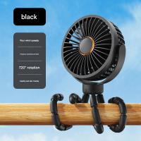 Ventilador De Barería Pequeño Y Portátil With Triple Flexible De 360 ° Y 3 Velocidades Rechargeable Para Asiento De Coche Cuna - details 1