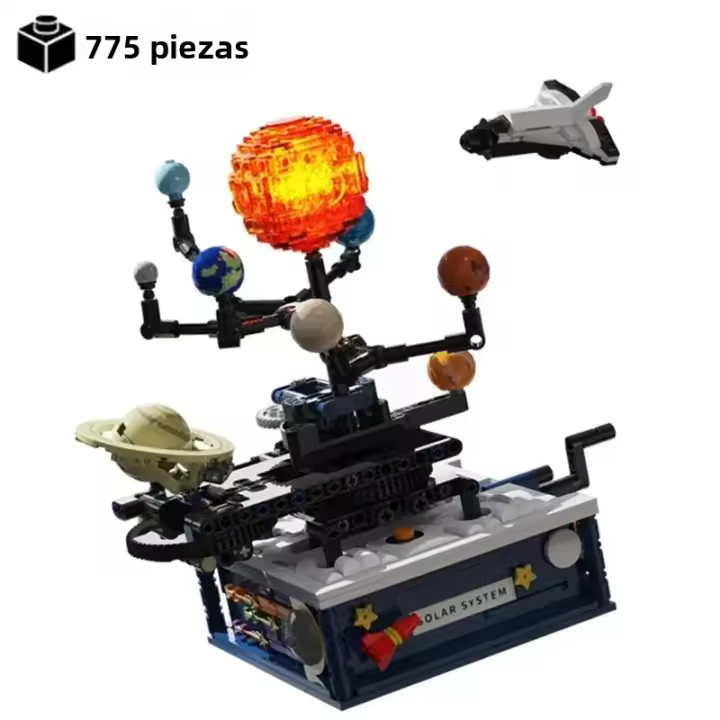Bloques De Construcción Solar Sistema Rotatorio Modelo Del Sol Y La Tierra Serie Del Universo Ciencia Espacial Educativa DIY Para Niños Regalo - 1