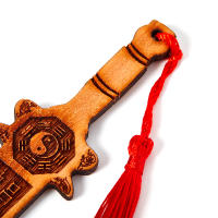 Armadura De Tai Chi Feng Shui Con Dibujos De Durazno Adorno De Madera Artesanal Para Decoración Del Hogar - details 1