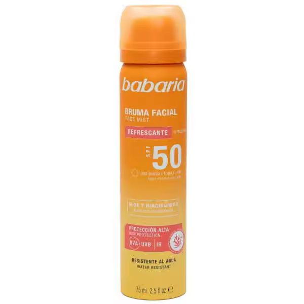 BABARIA Bruma Facial Refrescante SPF50  75 ml Bruma Facial Solar - 1