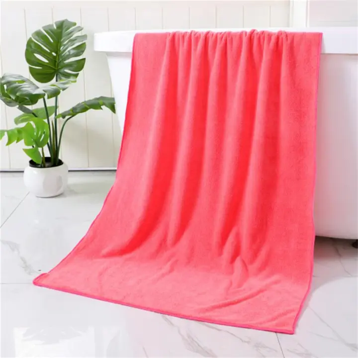 Toallas De Velocidad Coral Sólida Para Rostro Y Cuerpo Gruesas Absorbentes Rápido Secado Para El Hogar Con Pelo Largo - 1