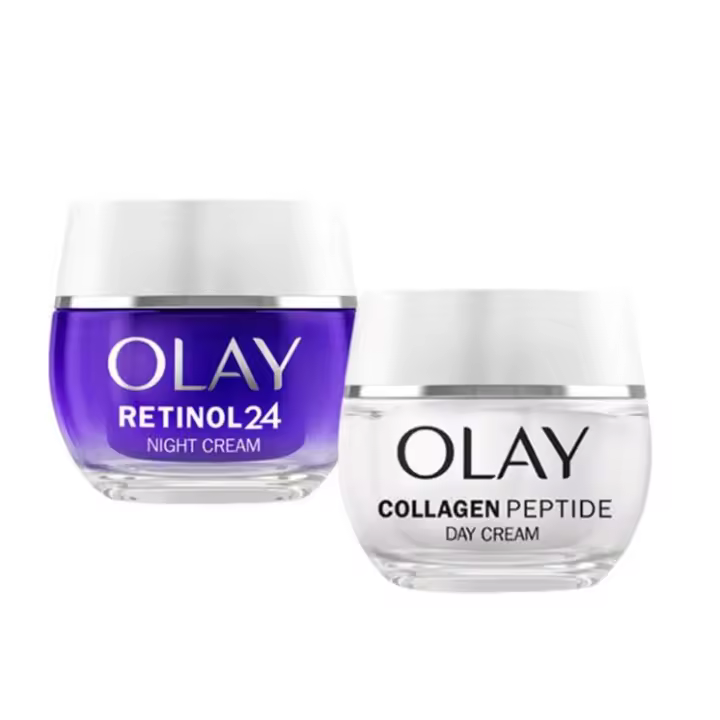 Olay Regenerist Retinol24 Crema Hidratante De Noche 50ml, Reduce Líneas De Expresión En 14 Noches+ Olay Regenerist Collagen Peptide 24 Crema De Día, Con Péptidos De Colágeno 50ml - 1