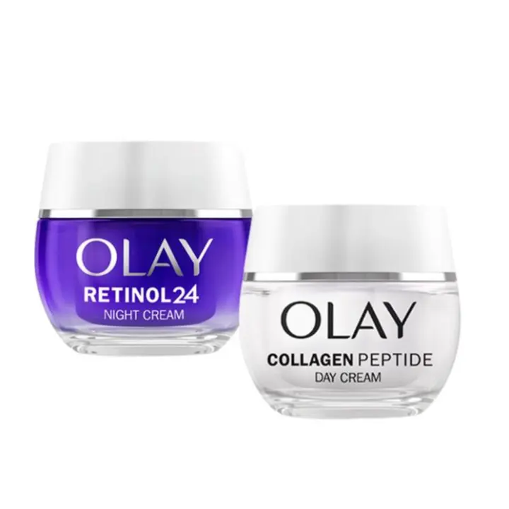 Olay Regenerist Retinol24 Crema Hidratante De Noche 50ml, Reduce Líneas De Expresión En 14 Noches+ Olay Regenerist Collagen Peptide 24 Crema De Día, Con Péptidos De Colágeno 50ml - 1